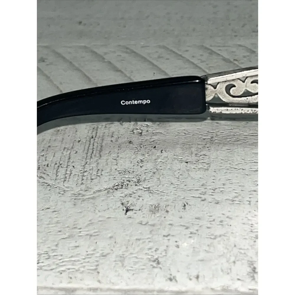 Brighton Contempo Oversize Sunglasses Silver Tone Embellished A11373-125